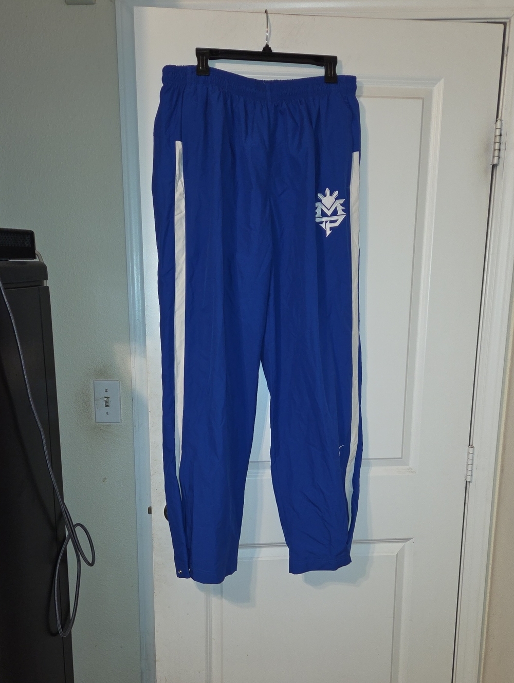 Nike Men’s Blue Track Pants with White Stripes